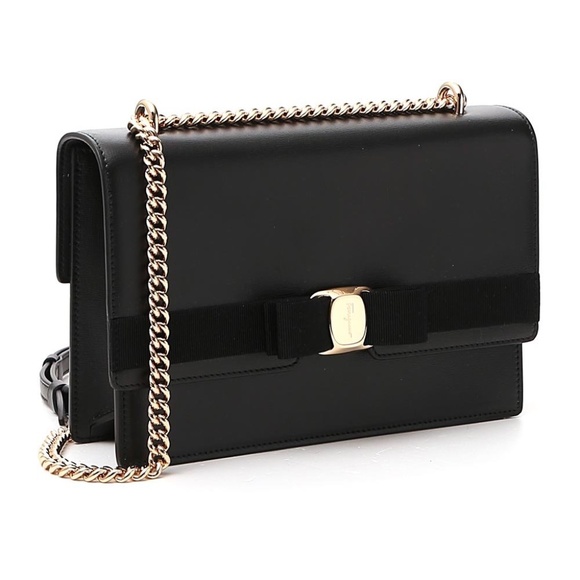 SALVATORE FERRAGAMO - VERA BOW CROSS-BODY BAG - Picture 1 of 16